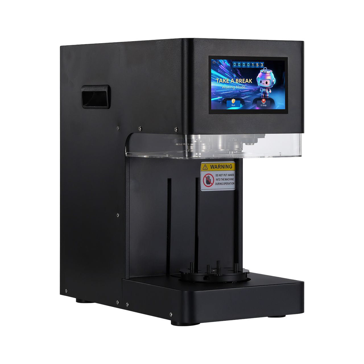 Selladora automática de latas Arribo Industrial HY-S-001 - Vista diagonal